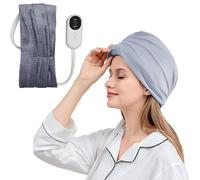 ZHZWwansuGE Electric Head Massager, 6-Zone Airbag Head Massager, 3-Speed Adjustment (42-50℃) + 3 Massage Modes, With Remote Control, For Migraine Relief, Stress Relief Grey