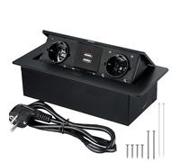 ZHZWwansuGE Embedded Desktop Socket, Pop-Up Power Strip, With 1/2 Socket + 2 Usb Or 3 Sockets, With 1.8m Power Cord, Multi-Function Hidden Socket, For Kitchen, Office D