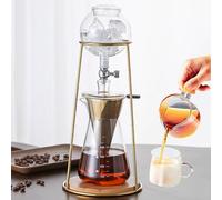 ZHZWwansuGE Iced Cold Brew Coffee Dripper, Cold Brew Coffee Machine, Iced Coffee Maker, Cold Drip Coffee Pot, 400ml Capacity, Reusable, For Home, Coffee Shop, Office Use B