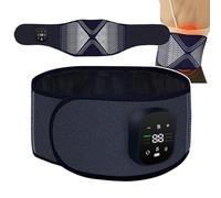 ZHZWwansuGE Waist Heating Pad, Air Pressure Kneading Heat Massage Belt, 4-Zone Vibration, 6-Speed Heating + 15-Minute Timer, Relieve Waist Pain, Promote Blood Circulation Blue