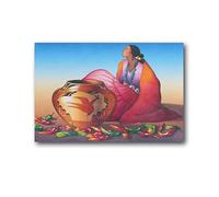 Zia Benita by RC Gorman Poster Wall Art Poster Scroll Canvas Painting Picture Living Room Decor Home 08x12inch(20x30cm)