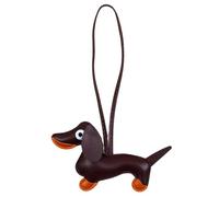 ZIAFRPN 1PC Cute PU Leather Puppy Dog Keychain Pendant Lovely Dachshund Women Bag Charm Phone Pendant Trinket Car Key Ring Party Gift