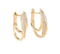 ZIAFRPN Alien Inlaid White Zircon Earrings Dazzling Party Engagement Dangle Earrings for Women