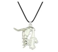 ZIAFRPN Anime Bleach Ulquiorra Cifer Mask Necklace Fashion Kurosaki Ichigo Broken Masks Pendant Choker Necklace Fans Cosplay Gifts
