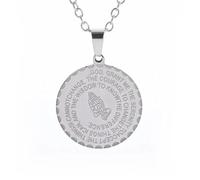 ZIAFRPN Bible Verse Praying Hands Pendant Necklace for Men Women Lucky Blessing Amulet Jewelry congratulations gifts