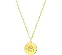 ZIAFRPN Birth Flower Botanical Disc Engraved Jewelry Birthday Gifts Jewelry