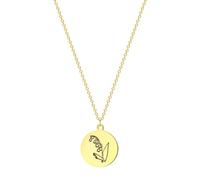 ZIAFRPN Birth flower disc carved european and american women's geometric necklace gifts Jewelry
