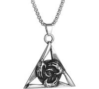 ZIAFRPN Casual Necklace Pendant All Seeing Eye Pendant Triangle Evil Eye Necklace for Men's Vintage Egyptian Eye of Horus Amulet Jewelry Jewellery
