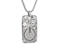 ZIAFRPN Casual Necklace Pendant Archangel Star of David Pendant Solomon Array Judaism Patronus Necklace Men's Israel Amulet Jewelry Jewellery