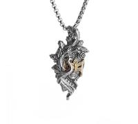 ZIAFRPN Casual Necklace Pendant Chinese Ethnic Style Opera Facial Makeup Pendant Phoenix Totem Mask Necklace Men's and Women's Hip-Hop Trendy Jewelry Jewellery