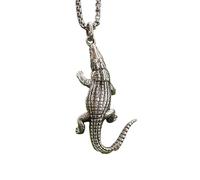 ZIAFRPN Casual Necklace Pendant Domineering Hungry Lizard Crocodile Animal Pendant Necklace for Men's Punk Hip Hop Trendy Jewelry Accessories Jewellery