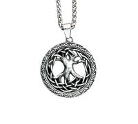 ZIAFRPN Casual Necklace Pendant Fashion Vintage Viking Tree of Life Pendant For Men Women Celtic Knot Necklaces Punk Amulet Jewelry Jewellery