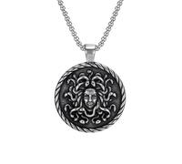 ZIAFRPN Casual Necklace Pendant Gothic Vintage Medusa Pendant Necklaces For Men Women Punk Fashion Motorcycle Amulet Jewellery