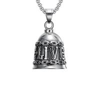 ZIAFRPN Casual Necklace Pendant Hip-Hop British Alphabet Love Bell Pendant Motorcycle Men's Necklace Motorcycle Riding Rock Necklace Jewellery