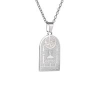 ZIAFRPN Casual Necklace Pendant Muslim Pendant Ayatul Kursi Necklace Women Men Islamic Jewelry Arabian Ramadhan Jewelry Gift Jewellery