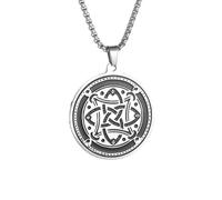 ZIAFRPN Casual Necklace Pendant Nordic Irish Lucky Knot Witchy Knot Round Necklace Fashion Personalized Amulet Jewelry for Men and Women Jewellery