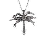 ZIAFRPN Casual Necklace Pendant Retro Six-Winged Ten Holy Angels Cross Pendant Necklace Men's Punk Trend Amulet Jewelry Gift Jewellery