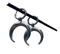 ZIAFRPN Charm Silver Color Geometry Moon Round Dangle Earrings for Women Jewelry