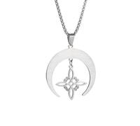 ZIAFRPN Charm Witch Knot Moon Symbol Necklace Women 's Lucky Amulet Crescent Moon Charm Witchcraft Jewelry Gift