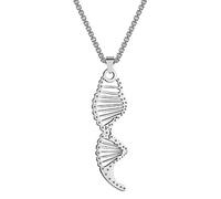 ZIAFRPN Chemical Molecule DNA Pendant Necklace for Men Women Hollow Geometry Amulet Charm Neck Chain Jewelry