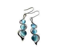 ZIAFRPN Classic Trend Drop Earring Silver Inlaid with Shine Natural Stones Hook Dangle Earrings Women Engagement Wedding Jewelry