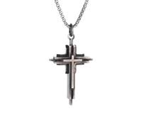 ZIAFRPN Cross Pendant Necklace Prayer Amulet Vintage Jewelry Accessories for Men Women
