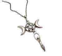 ZIAFRPN European and American fashion trend jewelry British style hollow moon fertility goddess Jewelry