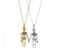 ZIAFRPN European and American necklace jewelry punk bones people holding hands ins couple Jewelry