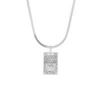 ZIAFRPN European and American small tarot THE LOVERS lovers pendant snake bone chain necklace Jewelry