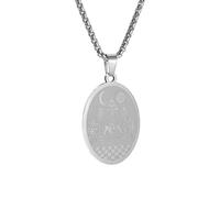 ZIAFRPN Exquisite Masonic All Seeing Eye Sun and Moon Pattern Necklace Men Women Amulet Jewelry