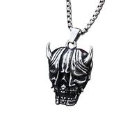 ZIAFRPN fashion 2024 Ghost Skull Mask Pendant Necklace For Man Punk Rock Valentine`s Days Gift prezzie