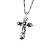 ZIAFRPN fashion Amulet Necklace - Double side Viking Necklace Athelstan's Cross Ragnar Indian Men Women Pendant Antiquing prezzie