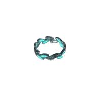 ZIAFRPN Fashion Blue Green Luminous Light Star Ring Glow In Dark Fluorescent Heart Ring Women Men Couple Adjustable Finger Rings Jewelry