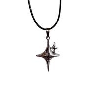 ZIAFRPN Fashion Four-Pointed Star Necklace Simple Clavicle Chain Cross Pendant Necklace Crucifix Choker Necklace Gift for Women