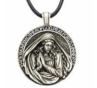 ZIAFRPN fashion Holy Mary Mother Of God Pray For US Sinners Necklace Heavy Medal