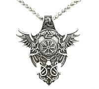 ZIAFRPN fashion Norse God Raven Amulet And Talisman Viking Necklace With Valknut Symbols Protection