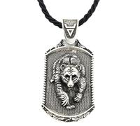 ZIAFRPN fashion Slavic Veles Symbol Viking Valknut Wolf Amulet Lion Bear Pendant Necklace Men Talisman Jewlery Accesorios Mujer