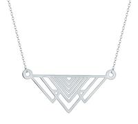 ZIAFRPN Geometric Triangle Necklace Interlaced Geometric Necklace Open Triangle Pendant for Men and Women gift