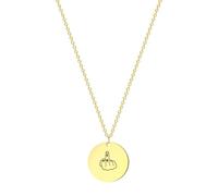 ZIAFRPN Gold Geometric Women's Birth Flower Botanical Jewelry Disc Necklace Engraved Jewelry
