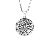 ZIAFRPN gothic necklace Classic All Seeing Eye Pendant Necklaces For Men Women Fashion Punk Hexagram Necklace Amulet Jewelry Gifts congratulations gifts