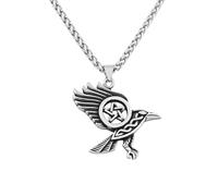 ZIAFRPN gothic necklace Fashion Vintage Hollow Out Design Freedom Flying Eagle Pendant Necklaces For Men Women Amulet Jewelry congratulations gifts
