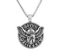 ZIAFRPN gothic necklace Vintage Nordic Odin Head Necklace Men's Mythology Chain Pendant Necklace Punk Biker Male Jewelry Gifts congratulations gifts