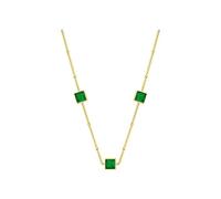 ZIAFRPN Green Steel Simplicity Clavicle Chain For Women Trendy Pride Necklace Anniversary Party present