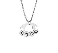 ZIAFRPN Handcuffs and Brass Knuckles Bff Necklace for Men Hip Hop Punk Jewelry congratulations gifts