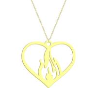 ZIAFRPN Heart on Fire Burning Heart Love Burning Fire Jewelry Fashionable Jewelry