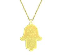 ZIAFRPN in Hamsa Hand Pendant Necklace for Men Women Steel Mythology Hand of Charm Neck Chain Jewelry Collar