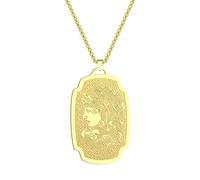 ZIAFRPN jewelry Ancient Greek Pendant Necklace for Men Women Mythology Medallion Charm Neck Chain Jewelry Collar gift