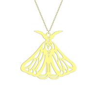 ZIAFRPN jewelry Insect Luna Moth Pendant Necklace for Women Girls Laser Cut Butterfly Charm Chain Party Female Jewelry gift
