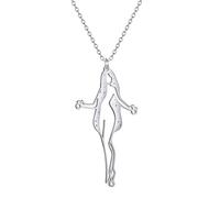 ZIAFRPN Long Hair Girl Charms Grace Aesthetic Delicate Necklace for Women Girl Stainless Steel Chains Clavicle Choker Jewelry Gifts