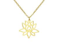 ZIAFRPN Lotus Flower Necklaces Charm Yoga Healing Pendant Necklace for Women Amulet Jewelry
